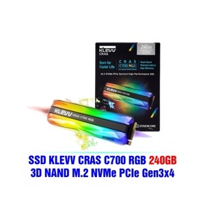 Ổ cứng SSD Klevv CRAS C700 RGB 240GB M2 NVME Gen3x4 K240GM2SP0-C7R