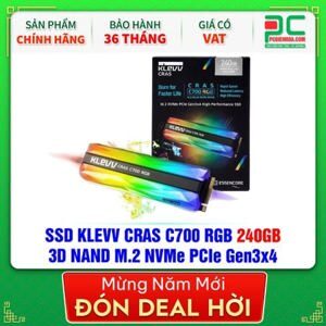Ổ cứng SSD Klevv CRAS C700 RGB 240GB M2 NVME Gen3x4 K240GM2SP0-C7R