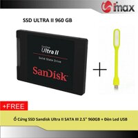 "Ổ Cứng SSD Sandisk Ultra II SATA III 2.5"" 960GB + Đèn Led USB"