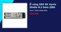 Ổ cứng SSD SK Hynix 256Gb M.2 Sata 2280 (none - Used, Nhập khẩu)
