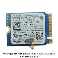Ổ cứng SSD WD 256Gb PCIE NVME M.2 2230 SN530 Gen 3×4                         &nbsp(&nbspCũ tháo máy&nbsp)