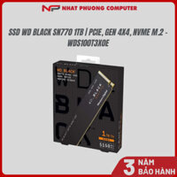 Ổ cứng SSD WD Black SN770 1TB | PCIe, Gen 4x4, NVMe M.2 - WDS100T3X0E