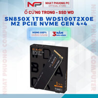 Ổ cứng SSD WD BLACK SN850X 1TB WDS100T2X0E  M2 PCIe NVMe Gen 4×4