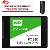 Ổ Cứng SSD WD Green 240GB 3D NAND - WDS240G2G0A - Hàng Chính Hãng + Tặng USB 16gb 3.0 Sandisk