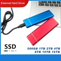 Ổ cứng thể rắn tốc độ cao SSD 16TB gắn ngoài Giao diện Type-C / USB 3.1 Đĩa cứng di động Ổ cứng gắn ngoài cho PC Laptop / Máy tính để bàn / Điện thoại / mac