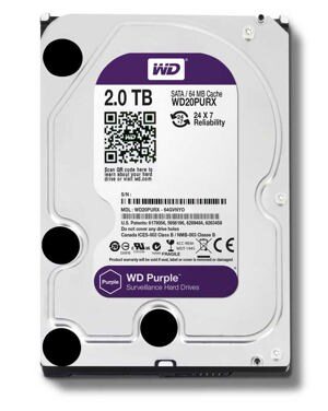 Ổ cứng Western Digital Purple 2TB 64MB Cache WD22PURZ