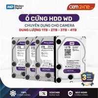 Ổ Cứng Western Digital Purple HDD WD 3.5 inch - 1TB 2TB 3TB 4TB - WD11PURZ - WD23PURZ - WD33PURZ - WD43PURZ - BH 3 Năm