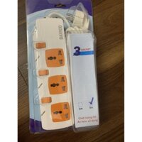 Ổ dài Davico 3 công tắc 3 ổ cắm an toàn tiện lợi đa chức năng công suất dòmg điện 13A 2500w dây dài 3m