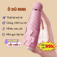 Ô Đi Mưa Dù Che Nắng Gấp Gọn Mini Nhiều Màu Sắc Moda.H