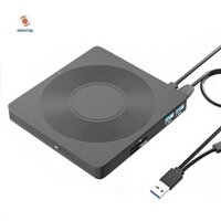 Ổ đĩa CD / DVD gắn ngoài 6 In1 USB3.0 Loại C CD DVD RW VCD Ổ đĩa quang có đầu đọc thẻ SD TF Đầu đốt DVD cho PC Laptop 1 Cái