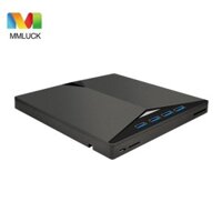 Ổ đĩa DVD di động MMLUCK USB 3.0, Ổ ghi DVD ngoài USB3.0 Type-C, Đầu ghi CD Super Drive Plug and Play Slim Máy nghe nhạc DVD ngoài đa chức năng Notebook