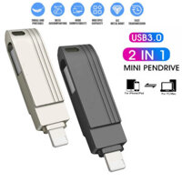 Ổ đĩa Flash 2 trong 1 Usb3.0 1TB Otg Pendrive cho iPhone Usb Pendrive 512GB Usb Bộ nhớ gắn ngoài