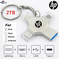 Ổ đĩa flash 4 trong 1 2TB USB 3.0 Memory Stick OTG Pendrive Tốc độ nhanh Type-C cho i / O / S / Máy tính bảng / Android / Điện thoại thông minh / PC