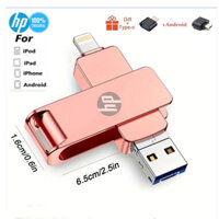 Ổ đĩa Flash HP 2TB USB3.0 4 trong 1 OTG Kim loại chống nước tốc độ cao 1TB 512GB 256GB 128GB 64g U Đĩa pendrive cho iphone