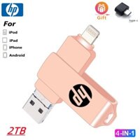 Ổ đĩa Flash HP USB3.0 4 trong 1 OTG Kim loại chống nước tốc độ cao U Disk pendrive cho iphone Typle c 2TB 1TB 512GB 256GB 128GB