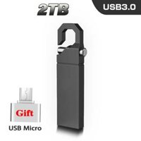 Ổ đĩa flash mới 2TB USB 3.0 U đĩa 2TB Pen Drive 2TB Pendrive 1TB Kim loại Typec FLASH FLASH DRIVE Mini U Disk Disk Color Micro-Gray Black 2