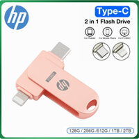 Ổ đĩa Flash USB-C HP 1TB 2TB USB-C 2 trong 1 Ổ đĩa Flash USB 512GB Pendrive cho iPhone16 / 15 / 14 / 13 / 12 / 11 / X / 8 / 7 / 6 PC Android