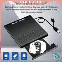 Ổ đĩa quang Blu-ray gắn ngoài 7 trong 1 USB 3.0 Type C Đầu đốt DVD cho máy tính xách tay