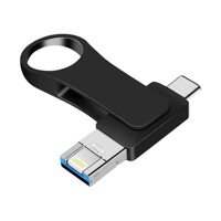 Ổ Đĩa USB Cho iPhone 256GB 3 Trong 1 (Loại C + Lightning + USB) đèn Led USB Ổ Bút Cho Ảnh Backup-Y11