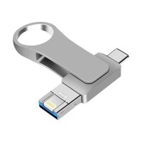 Ổ Đĩa USB Cho iPhone 256GB 3 Trong 1 (Loại C + Lightning + USB) đèn Led USB Ổ Bút Cho Ảnh Backup-Y11