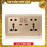 Ổ điện 5 chấu đôi kết hợp công tắc an toàn LG-C60-065 - Hapustore