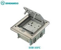 Ô điện âm sàn sinoamigo chống nước SOB-3SFC mầu bạc hỗ trợ IP66