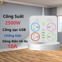 Ổ điện đa năng cao cấp thông minh dây dài 4M ZAPPOINT, ổ cắm USB nhỏ gọn chống giật