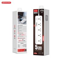 Ổ Điện Đa Năng Drapow Sk29 5 ổ Cắm 220v Kèm 1 Sạc Nhanh Pd Và 3 Cổng Usb A Chính Hãng