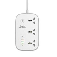 Ổ Điện Đa Năng WiFi Smart Power Strip 3AC Energizer EPB2502EUWE (2 mét, 3USB-A và 1USB-C sạc nhanh PD Max 30W)