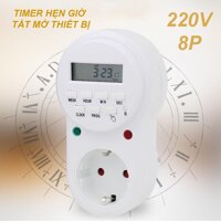 Ổ điện hẹn giờ tắt mở 220V 8 chương trình