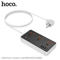 Ổ Điện Hoco AC8A Dây Dài 1.5m Gồm 3 Lỗ Cắm Kèm 3 Cổng Usb + 1 Cổng Type-C 30W Chính Hãng