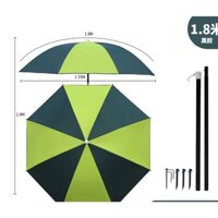 Ô Dù Câu Cá 1m8, Tiện Lợi, Ô Dù Cao Cấp