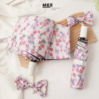 Ô dù che mưa che nắng chống tia UV, mở tự động gấp nhỏ gọn cầm tay 2 chiều đi du lịch MEESHO