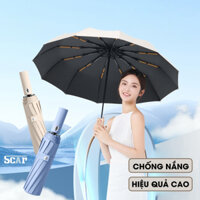 Ô dù che mưa, che nắng gấp gọn tự động 2 chiều 24 nan kép 3 lớp chống nắng chống tia UV hiệu quả