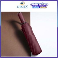 Ô dù che mưa cỡ lớn tự động đóng mở, gấp gọn tiện lợi - Thiết kế mở ngược chống ướt khi mở, gập - Chính hãng NIKITA - ĐỎ ĐÔ