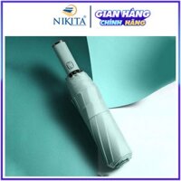 Ô dù che mưa cỡ lớn tự động đóng mở, gấp gọn tiện lợi - Thiết kế mở ngược chống ướt khi mở, gập - Chính hãng NIKITA - Xanh ngọc