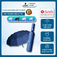 Ô dù che mưa đi nắng DELADEP 12 nan mở tự động cầm tay lớn 2 lớp phủ cho xe hơi ô tô chống thấm, chống gió giật OCM03