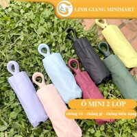 Ô dù che mưa đi nắng mini Linh giang 2 lớp chống tia UV Kích thước nhỏ gọn có thể bỏ túi