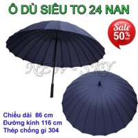 Ô Dù Che Mưa, Ô 24 nan Siêu To Đường Kính Lên Đến 116 CM Dành Cho 3 Người Thiết Kế 24 Nan Thép 304L Không Rỉ OCM312