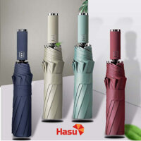 Ô dù che nắng mưa gấp gọn tự động 2 chiều 10 nan cầm tay Hasu Việt Nam