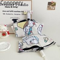 Ô dù Chiikawa CONOPERY, Ô che nắng Chiikawa 8 sườn dễ thương, Ô che mưa tự động có thể gập lại dành cho nữ Cô gái