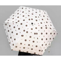 Ô dù đi mưa gấp gọn hình gấu Brown - Trắng