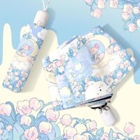 Ô DÙ GẤP GỌN TỰ ĐỘNG CHỐNG TIA UV HỌA TIẾT HOA XINH XẮN, LÃNG MẠN