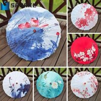 Ô dù giấy dầu SPARKL, Ô lụa cổ điển Trung Quốc thủ công, Ô dù múa có hoa văn bằng gỗ treo trang trí bền bỉ cho trẻ em