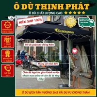 Ô dù lệch tâm mái vuông che ngoài trời 2,5x2,5m khung hợp kim nhôm CAO CẤP nhập khẩu có bảo hành