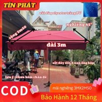 Ô dù mái chéo nghiêng chính tâm 2m5x3m (không kèm chân đế), ô dù che nắng mưa ngoài trời, vải dù cao cấp Ô DÙ NTV