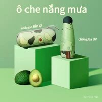 Ô dù mini 50% off ô dù nhỏ gọn di động ô bảo vệ nắng ô gấp đôi ô chống UV ô che nắng có hộp đựng viên