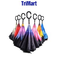 Ô dù mở ngược thông minh che mưa che nắng chống tia UV tay cầm hình chữ C sang trọng tinh tế