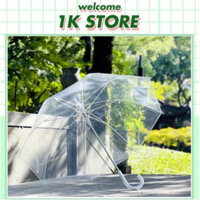 Ô dù trong Suốt  thời trang 8 nan,  gấp gọn fùng đi mưa chụp ảnh chụp hình thời trang