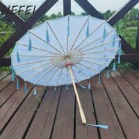 Ô dù tua rua vải lụa HEFEI, Ô giấy dầu cổ điển phong cách Trung Quốc 70cm, Ô dù múa cổ chống mưa cầm tay Hanfu Photography Prop